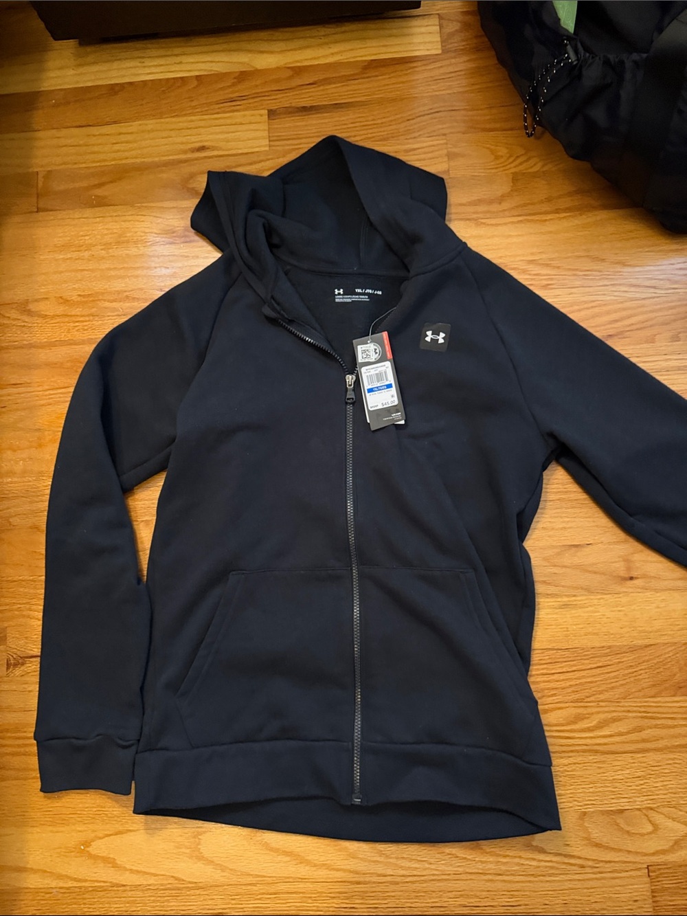 Under Armour Kids Black Full-Zip Hooded Jacket